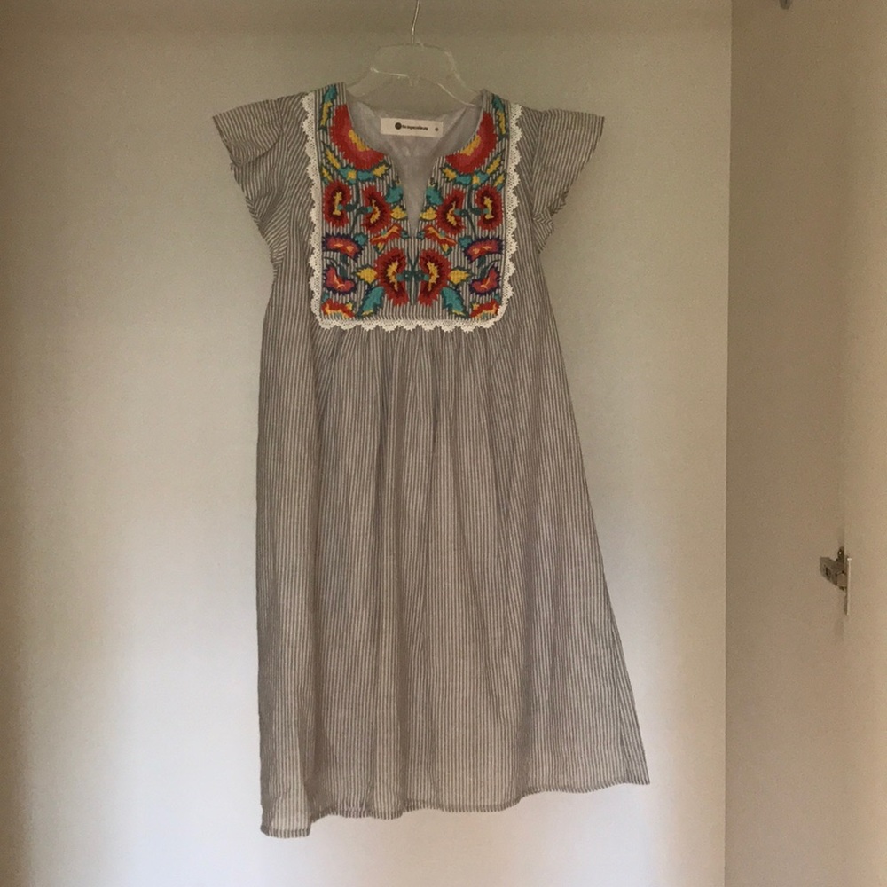 Embroidered Impeccable Pig Shift Dress